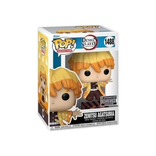 Funko Pop! Demon Slayer Zenitsu -EXCLUSIVE Funko Pop! #1844 w/protector - Image 2