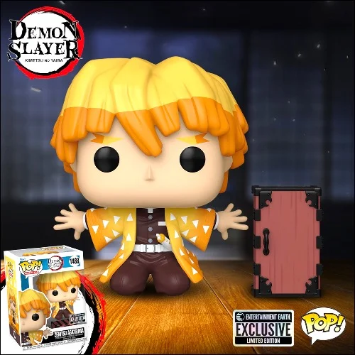 Funko Pop! Demon Slayer Zenitsu -EXCLUSIVE Funko Pop! #1844 w/protector - Image 3