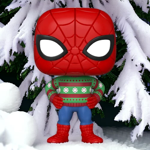 Marvel Holiday Spider-Man Ugly Sweater Funko pop! #1284 w/protector - Image 2