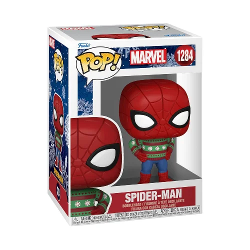 Marvel Holiday Spider-Man Ugly Sweater Funko pop! #1284 w/protector - Image 3