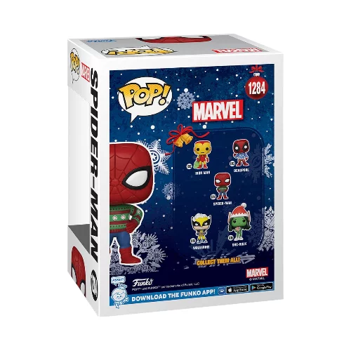 Marvel Holiday Spider-Man Ugly Sweater Funko pop! #1284 w/protector - Image 4