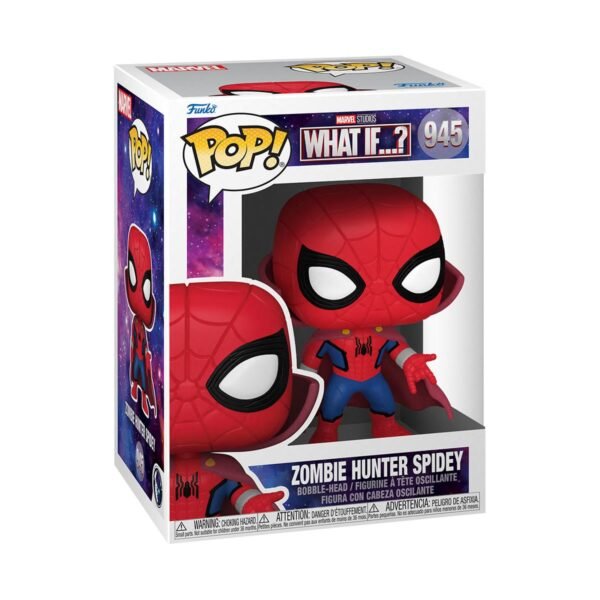 What If Zombie Hunter Spidey Funko Pop! Vinyl Figure #945 w/protector - Image 2