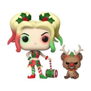 DC Holiday Harley Quinn Funko Pop! Vinyl Figure with Helper Buddy #357 w/case